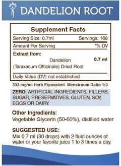 Secrets of the Tribe Dandelion Root Alcoholfree Liquid Extract Dandelion (Taraxacum Officinale) Dried Root Tincture Supplement (4 Fl Oz)  - Image 5