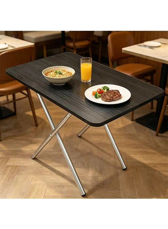 JCB CHIC Folding Dining Table，Portable Wood Folding Dinner Table with X-Shaped Metal Legs,Multi-Purpose Collapsible Table，Space Saving Fold Away Table for Kitchen, Dining, Camping, Picnic & Small Apartment Indoor Outdoor Use - Image 3