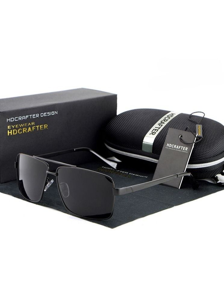 HDCRAFTER Men's Square Full Frame Polarized UV400 Sunglasses - Image 1
