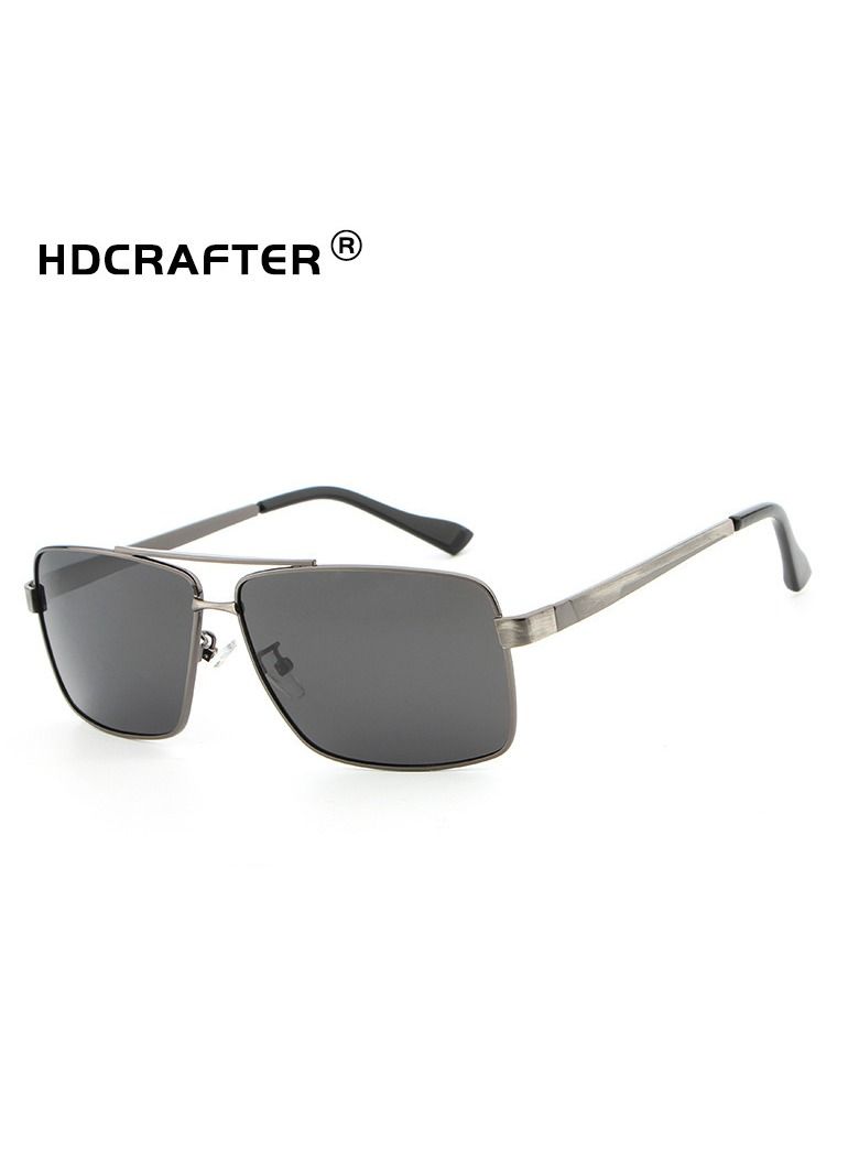 HDCRAFTER Men's Square Full Frame Polarized UV400 Sunglasses - Image 2