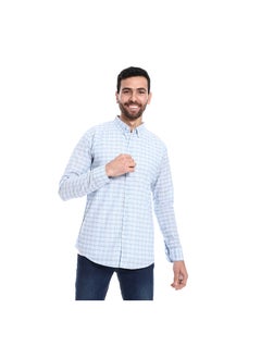 Windowpane Pattern Buttons Down Closure Shirt - Baby Blue & White - pzsku/ZBAFA4615C7DC8AD015AAZ/45/_/1712072596/7f6bd31c-c16a-4b76-8881-d43f178226d4