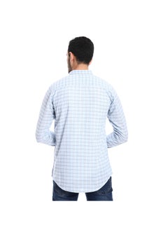 Windowpane Pattern Buttons Down Closure Shirt - Baby Blue & White - pzsku/ZBAFA4615C7DC8AD015AAZ/45/_/1712072616/d5f68201-6690-489c-87e7-098eef2f0434