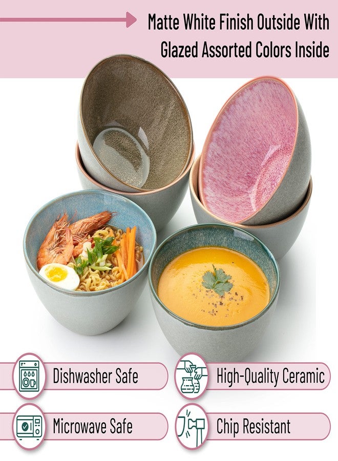 Brew To A Tea BTaT- Cereal Bowls, 29 Oz, 6 Pack, Colorful Bowl Set, Ceramic Bowls, Microwave Safe Bowls, Snack Bowls, Microwave Oatmeal Bowl, Cereal bowl, Dessert Bowls… - Image 4