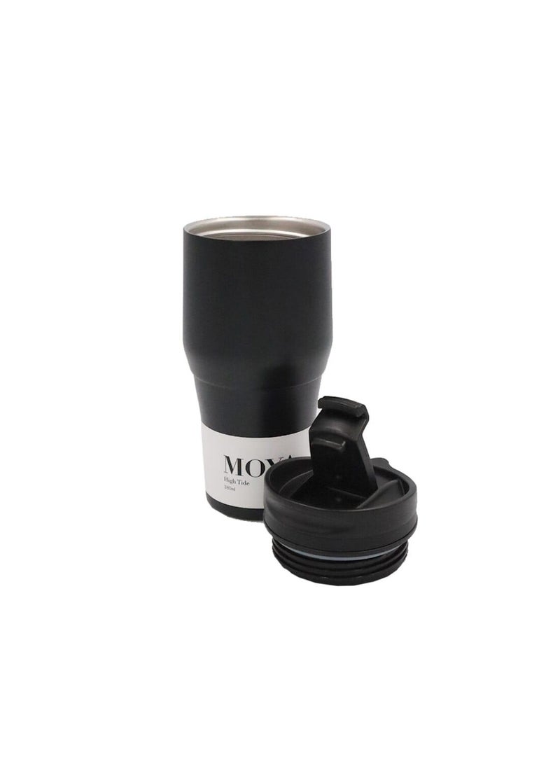 Moya "High Tide" 380ml Travel Coffee Mug Black/Black - Image 4