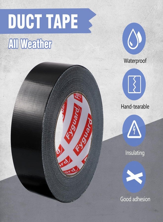 Fyguard 3 Pack Black Duct Tape 1.89In × 132Yd Total Heavy Duty Waterproof Tape, 8.26Mil Adhesive Repair Duct Tape for Indoor Outdoor Repair Fixation Reinforcement - Image 3