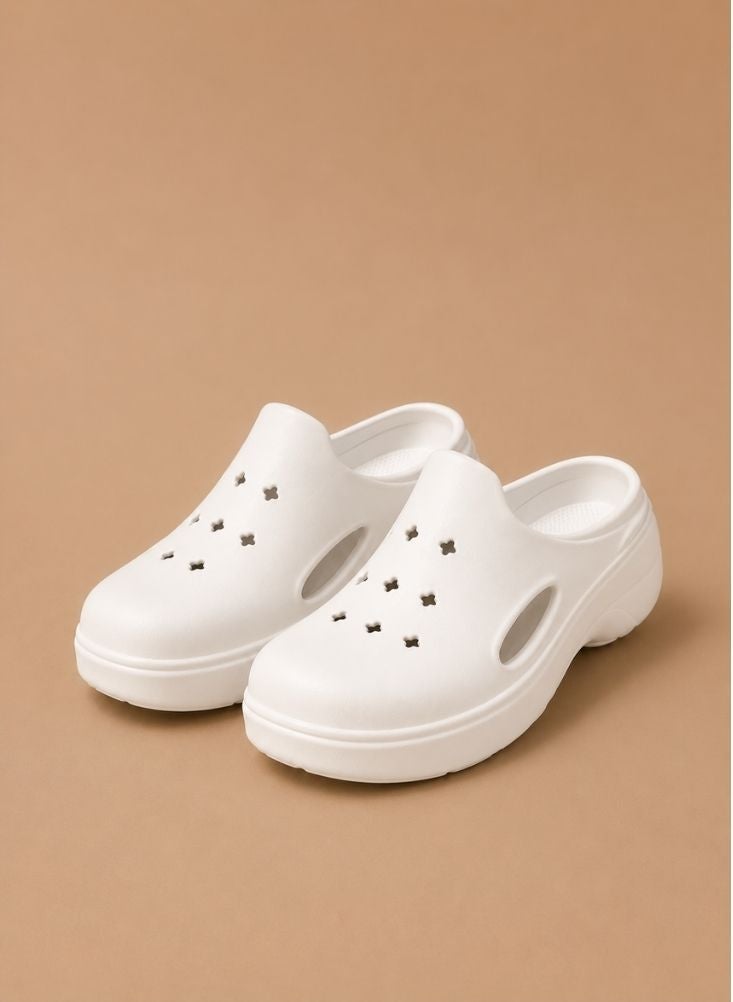 NinEx Women's Waterproof Clogs – White - Image 3