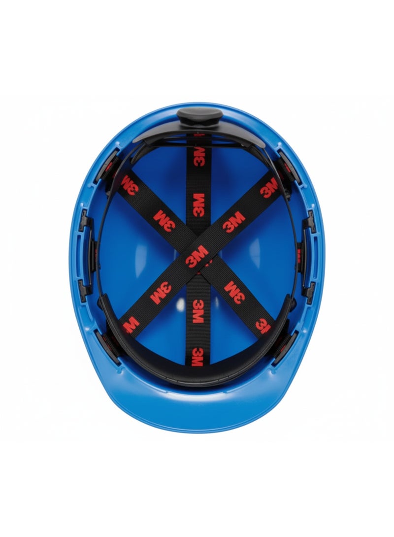 3M SecureFit H-703SFR-UV Safety Helmet – Blue, Comfortable Hard Hat with Ratchet Adjustment and UV Sensor - Image 5