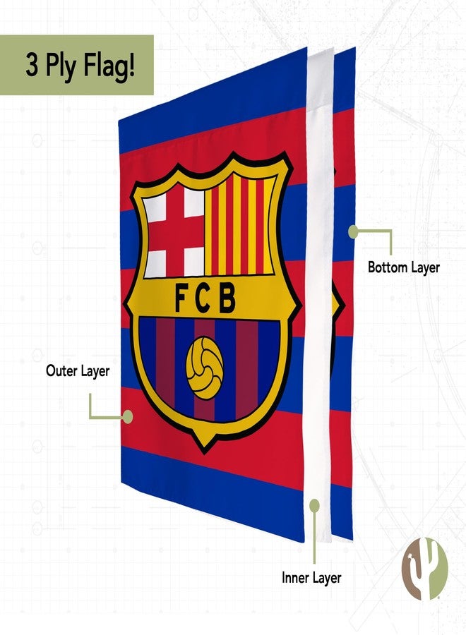 Desert Cactus FC Barcelona Football Soccer Barça Atlètic Banner Flag - 40 x 30 inch Double-Sided 3-Ply Banner for Indoor/Outdoor Use, Durable College Spirit Flag (House Flag A) - Image 3