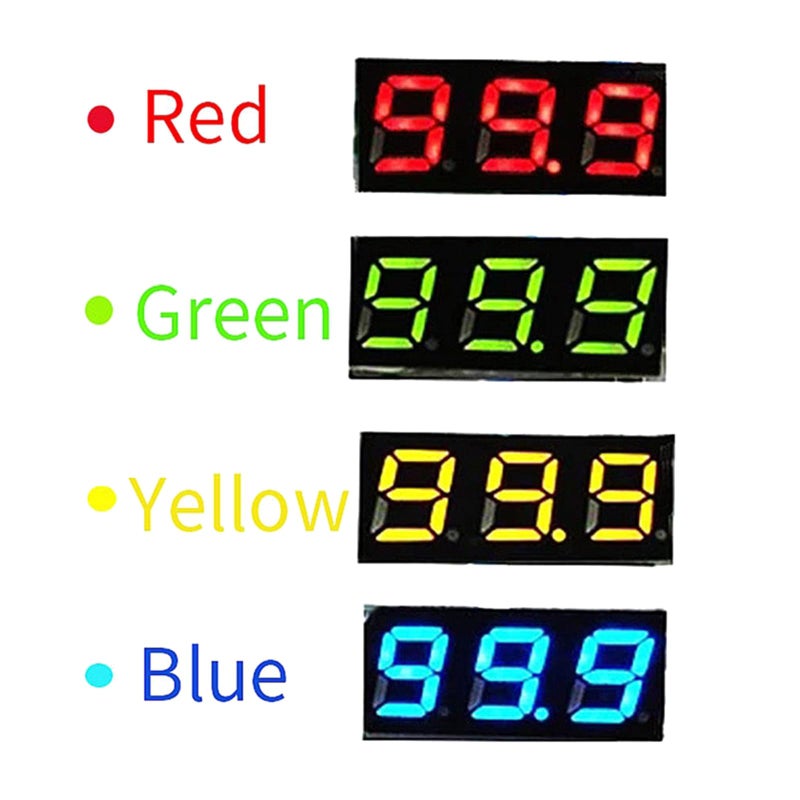 الفولتميتر الرقمي 0-100 فولت شاشة عرض LED حمراء جهاز اختبار الجهد شاشة 0.28 بوصة - Image 5