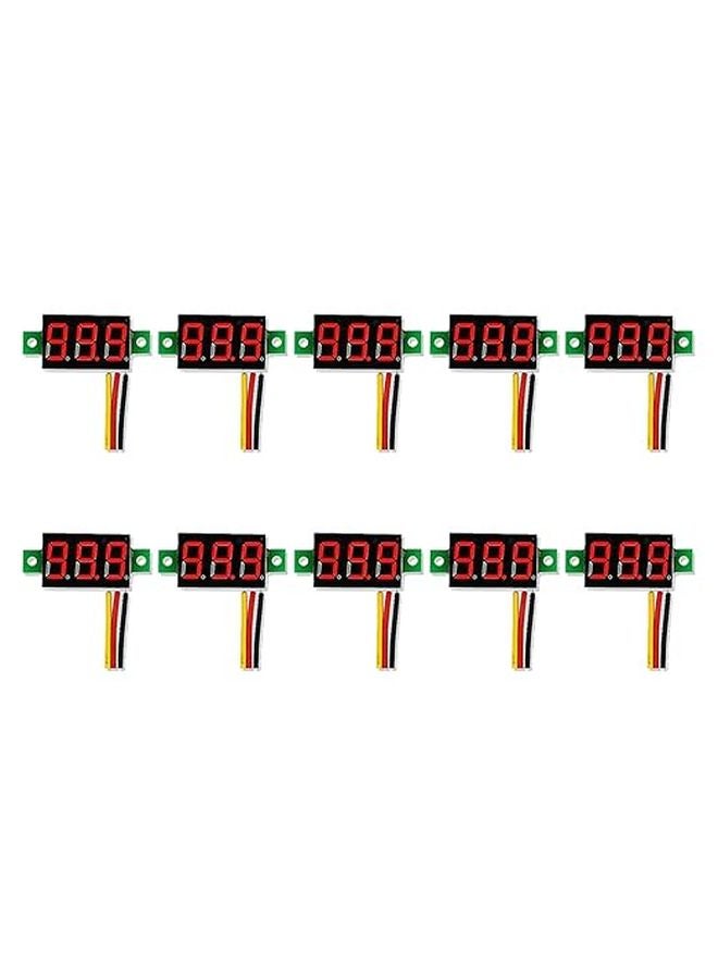 الفولتميتر الرقمي 0-100 فولت شاشة عرض LED حمراء جهاز اختبار الجهد شاشة 0.28 بوصة - Image 1