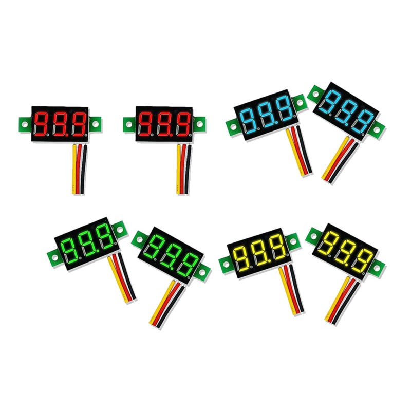 الفولتميتر الرقمي 0-100 فولت شاشة عرض LED حمراء جهاز اختبار الجهد شاشة 0.28 بوصة - Image 4