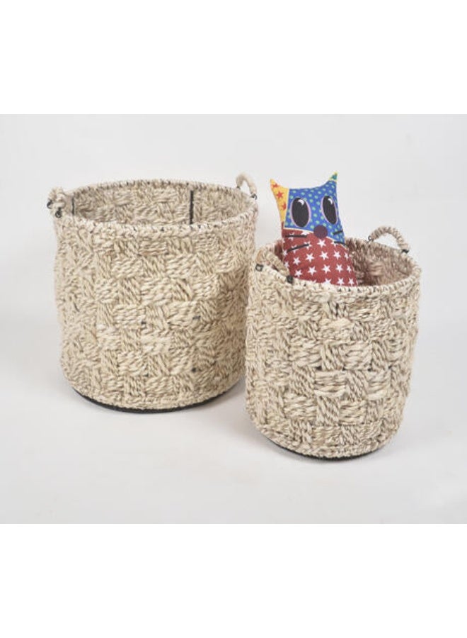 Woven Jute Nesting Baskets Set for Kids