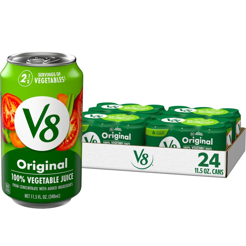 V8 Original 100 Vegetable Juice 115 fl oz Can 24 Pack - Image 3
