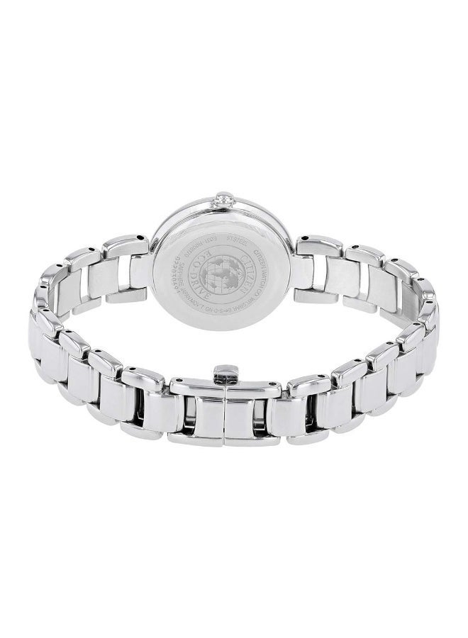 سيتيزن L Eco-Drive Women’s Watch EM0530-81D, 28.7 mm Mother-of-Pearl Dial, Stainless Steel Case & Bracelet, 50 m WR - Image 3