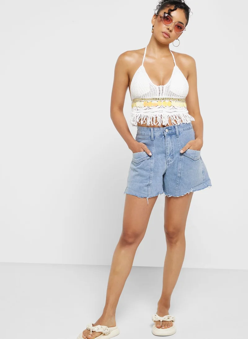 Ginger Embroidered Crochet Top