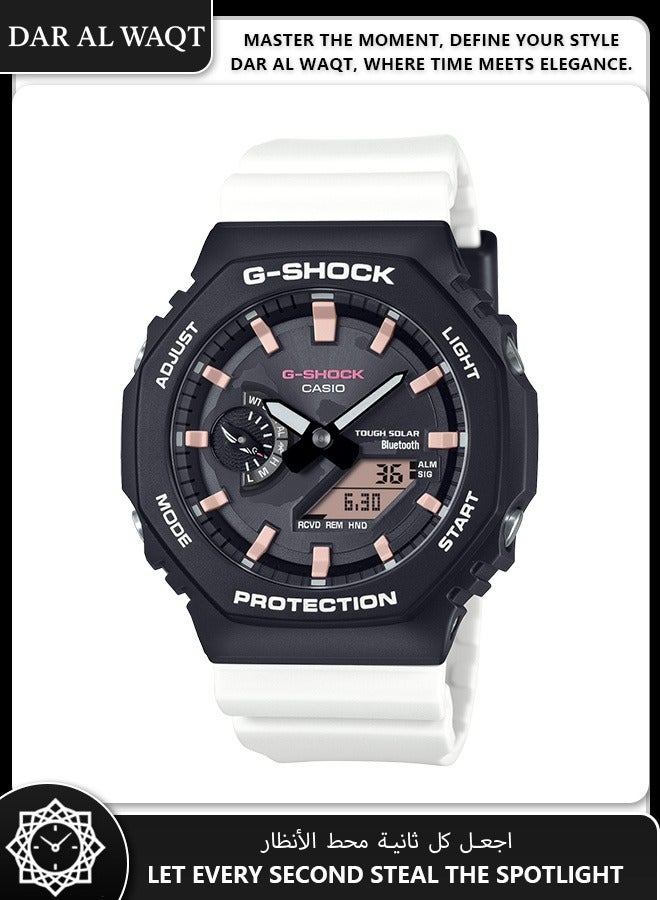 كاسيو ساعة كاسيو جي شوك GA-B2100CD-1A7 إصدار بطريق غالاباغوس - راتنج حيوي صديق للبيئة، شحن بالطاقة الشمسية، تعاون مع مؤسسة تشارلز داروين