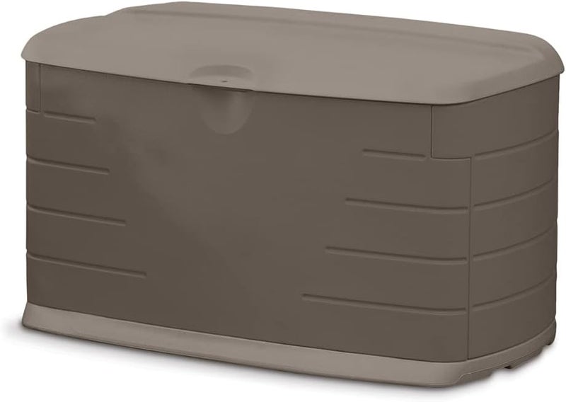 Rubbermaid Rubbermaid Medium Resin Outdoor Storage Deck Box 73 Gal Weather Resistant Brown Deck Organization for HomeBackyardPool ChemicalsToysGarden ToolsPorchPatio Cushions  - Image 1