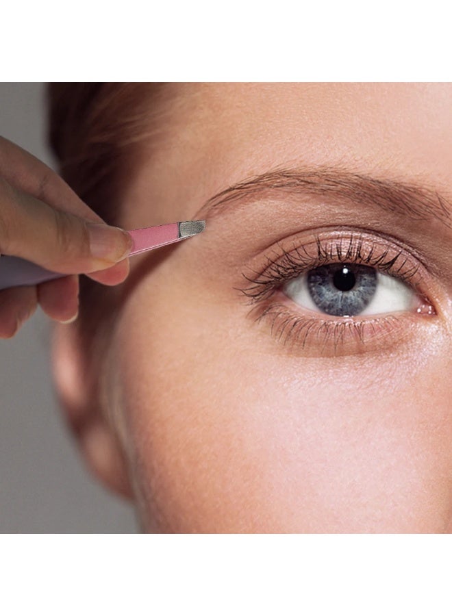 ملقط إزالة الشعر برأس مائل وتصميم مريح من الستانلس ستيل متعدد الألوان 10 سم - Image 3