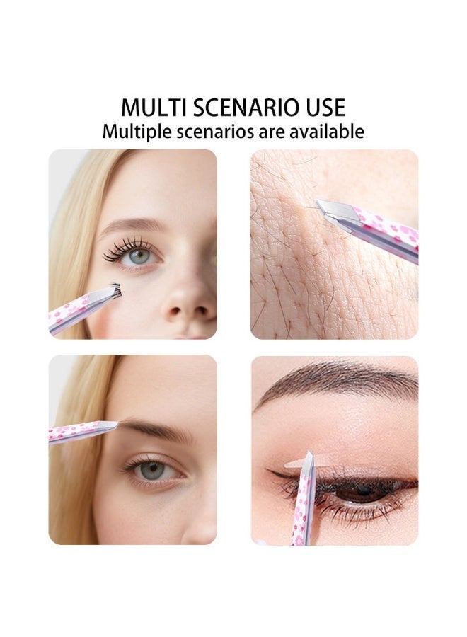 ملقط إزالة الشعر برأس مائل وتصميم مريح من الستانلس ستيل متعدد الألوان 10 سم - Image 2