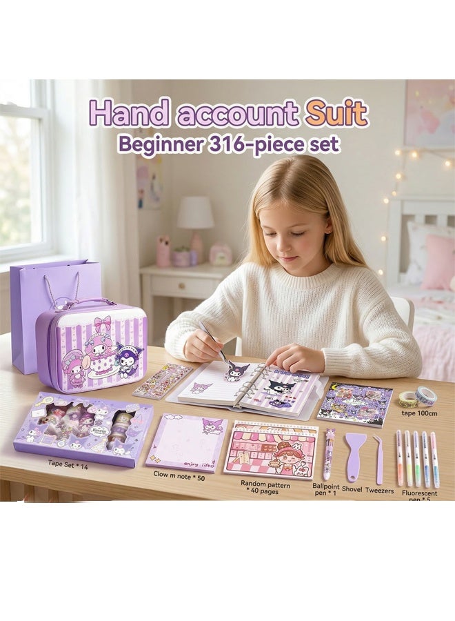 بيوينتي 316 جهاز كمبيوتر شخصي محاكاة DIY صنع مجموعة الحرف الفنية مع ملصقات الكرتون والاكسسوارات مع صندوق التخزين للهدايا متنوعة - Image 2