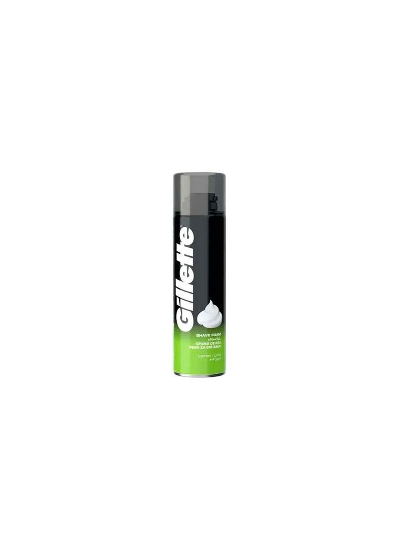 Gillette - Lemon-Lime Shave Foam 200ml - Image 1