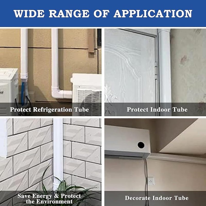 Flat Elbow Line Cover 433 130 Series Air Conditioner Tubing Decorative AC Cover for 5 10HP Split Unit - Image 5