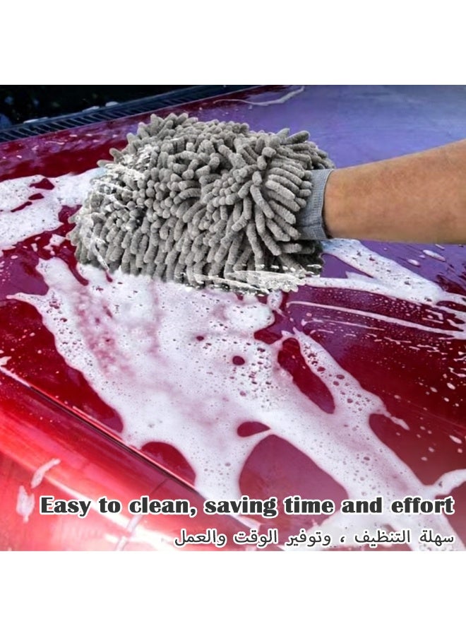 9-piece set of car wheel cleaning brush set, wheel cleaning brush, soft bristle wheel cleaning brush, tire polishing pad, car cleaning brush set - Image 4