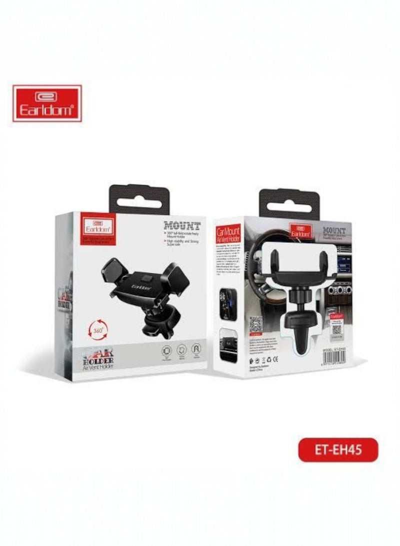 Earldom ET-EH45 360 Degree Rotation Car Phone Holder - Black - Image 2