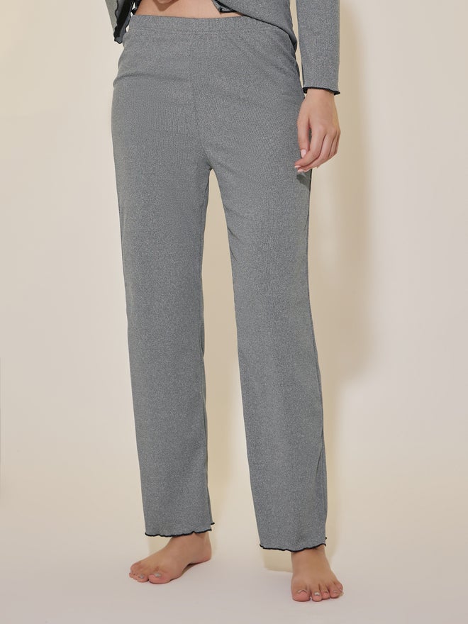 Take Two Take Two Knitted Long Sleeve T-shirt & Straight Pajama Set  - Image 5