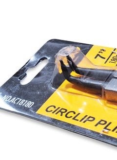 ABC Circlip Pliers 7 inch (180 mm) , for quickly and easily installing or removing inner and outer circlips, used in repairing engines, gearboxes, or any mechanical parts that contain retaining rings, curved head made of chrome vanadium (C-V) steel, corrosion resistant, ideal for workshops, automotive, and industrial equipment  - Image 3