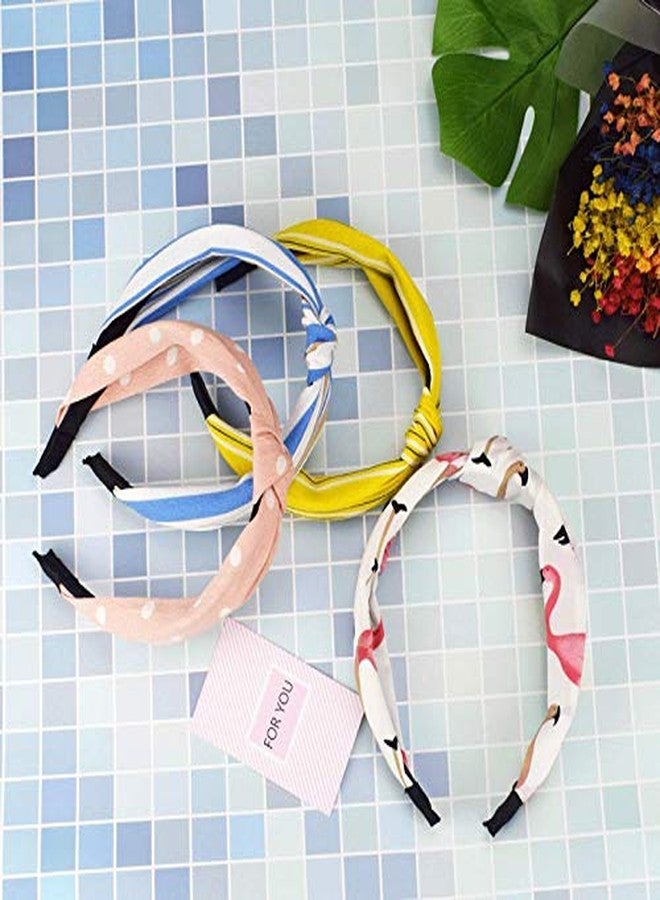 لايت هاوس ربطة شعر من قماش متين مزينة بحواف، ربطة شعر بلاستيكية للبنات والسيدات، عبوة من 10 قطع - Image 5