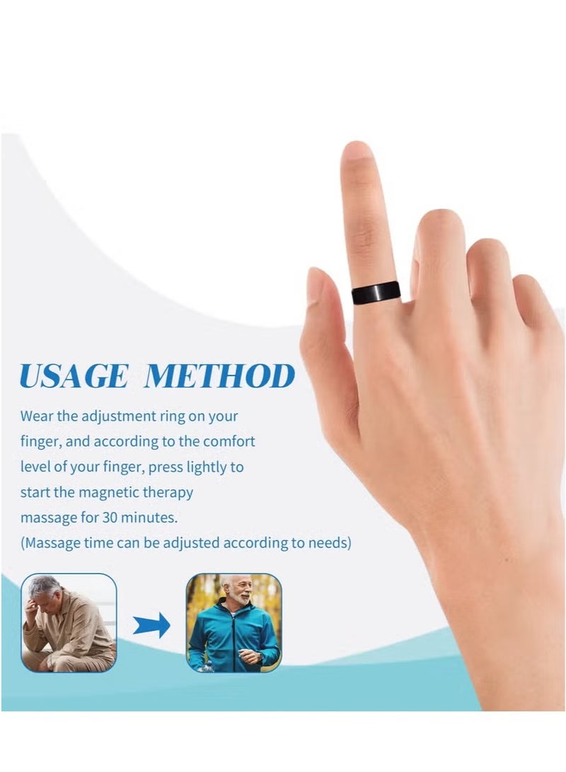 SOUTH MOON Blood Glucose Control Ring, 2 Pieces Blood Sugar Regulator Ring for Acupressure for Women Men Adjustable Blood Glucose Control Ring - Image 5