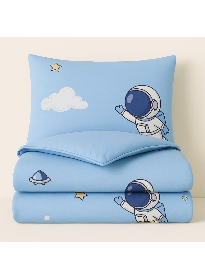 bukhamseen CARDIF Kids’ Cotton Bedding Set – 4 Pieces, Single Size, Super Soft with Stitched Filling - Image 2