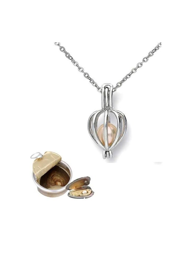 maya accessories Pearl Kit, Pearl Kit Box Pearl in Oyster, DIY Creative Necklace Jewelry Gift Set, Fashion Creations Kit with Pendant Necklace Durable for Women Girls, bamboo  - Image 1