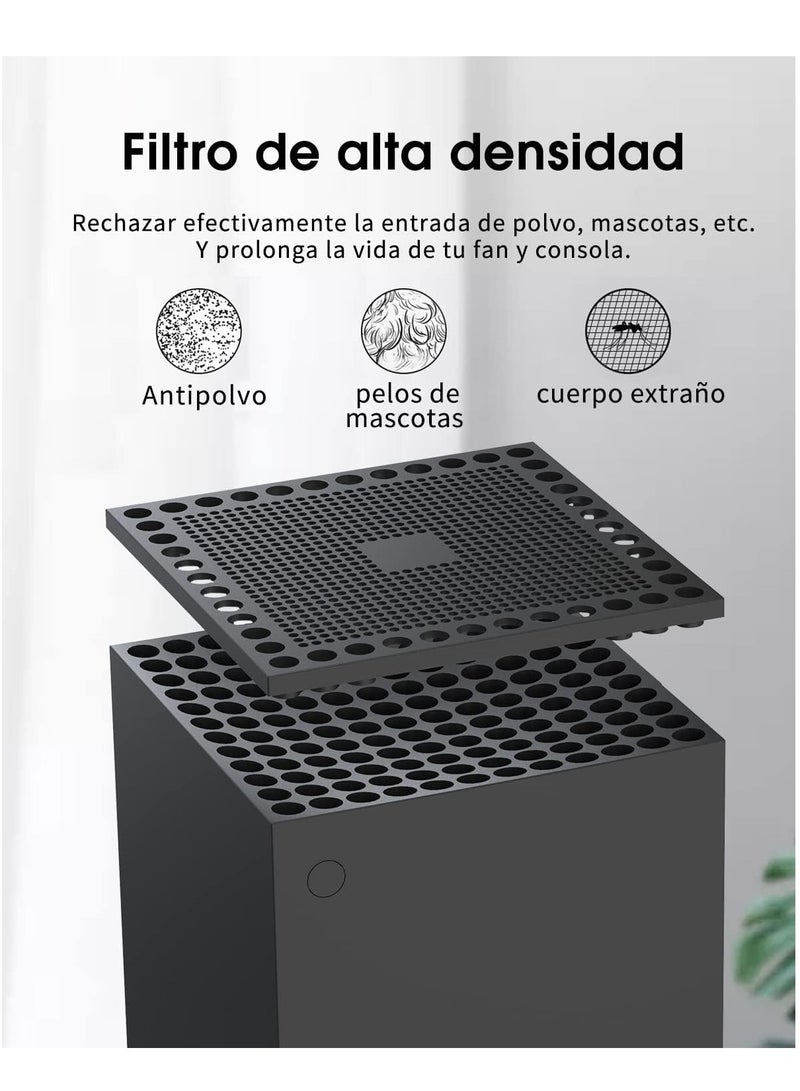 KASTWAVE Dust Filter Cover for Xbox Series X, Xbox Series X Accessories, 21PCS Xbox Accessories with 1 Top Dust Filter Cover, 2 Holders, 2 Back Dust Filter Covers, 8 Silicone Plugs and 8 Thumb Grip Caps - Image 2
