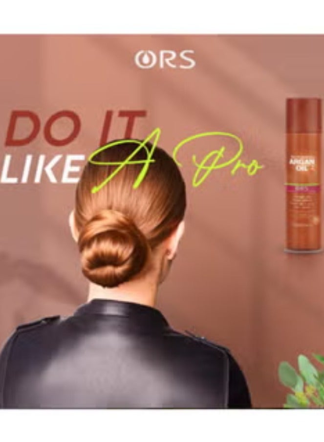ORS Argan Oil Fortifying & Hair Strengthening Sheen Spray - Gives Strength & Long Lasting Hold - For All Hair Types - 250 ml - Image 2