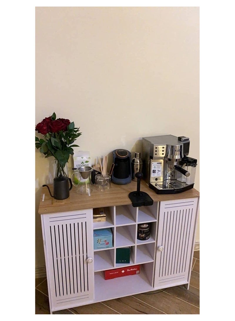 Eworld Portable Freestanding Entryway kitchen Square Cube Shelf Unit Household Storage Organiser Cabinet for Kitchen - Image 5