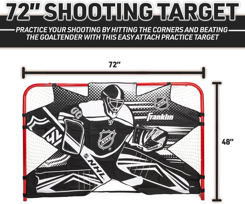 Franklin Sports NHL Goalie Shooting Target - 72" x 48" Practice Target for Hockey Goals - Image 5