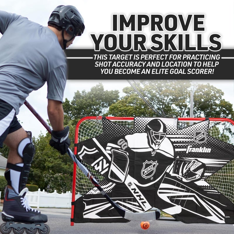Franklin Sports NHL Goalie Shooting Target - 72" x 48" Practice Target for Hockey Goals - Image 2