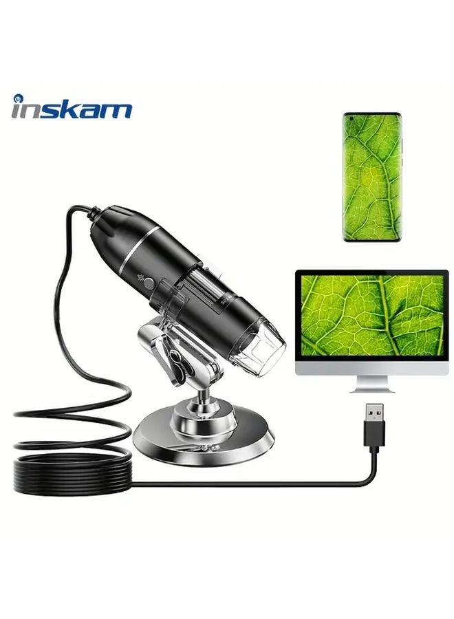 1600X 3 In 1 USB Digital Microscope Camera 200W Pixel For Skin Inspection Circuit Examination - Image 3