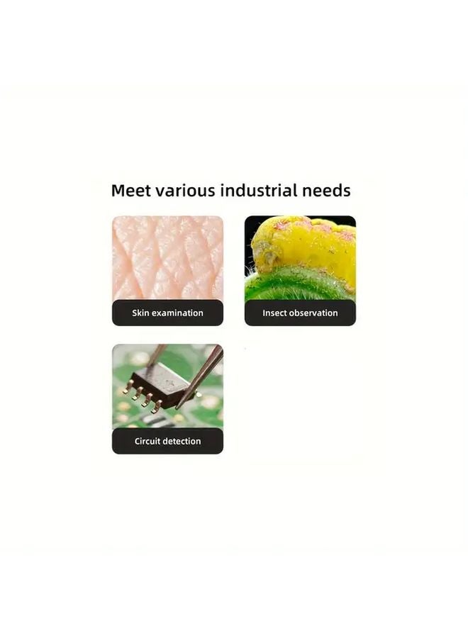 1600X 3 In 1 USB Digital Microscope Camera 200W Pixel For Skin Inspection Circuit Examination - Image 5