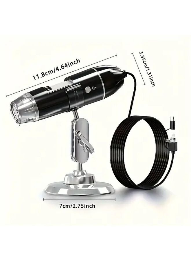 1600X 3 In 1 USB Digital Microscope Camera 200W Pixel For Skin Inspection Circuit Examination - Image 4