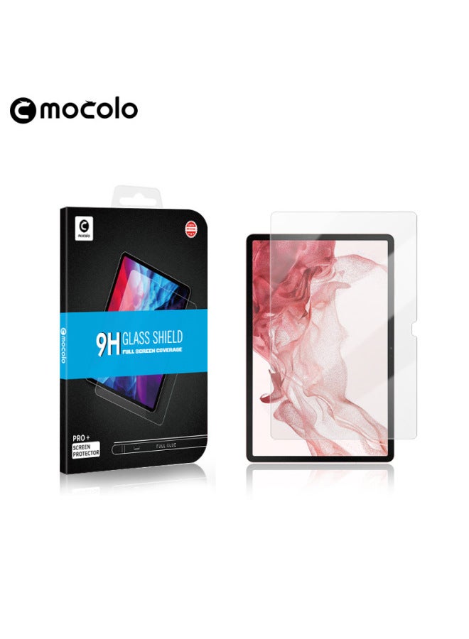 For Samsung TabS8 PLUS Flat Tempered Film TabS8 Ultra HD Transparent Anti-fingerprint 9H Hardness-Color:0.33mm Arc Edge HD Transparent Belt Packaging-Dimensions:Samsung Tab S8 Ultra 14.6 - Image 1