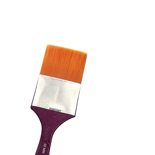 KAMAL® Flat chapta Golden Synthetic Hair Painting Brushes (taklon) 50 MM - Image 1
