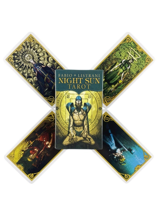 NIBEMINENT Night Sun Tarot Deck - 78 Cards - Book of Occultism - English Version - Visual Presentation - Prophecy Edition - Paper Game Cards - Image 1