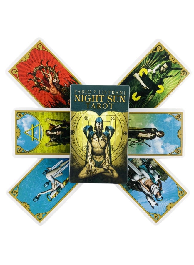 NIBEMINENT Night Sun Tarot Deck - 78 Cards - Book of Occultism - English Version - Visual Presentation - Prophecy Edition - Paper Game Cards - Image 3