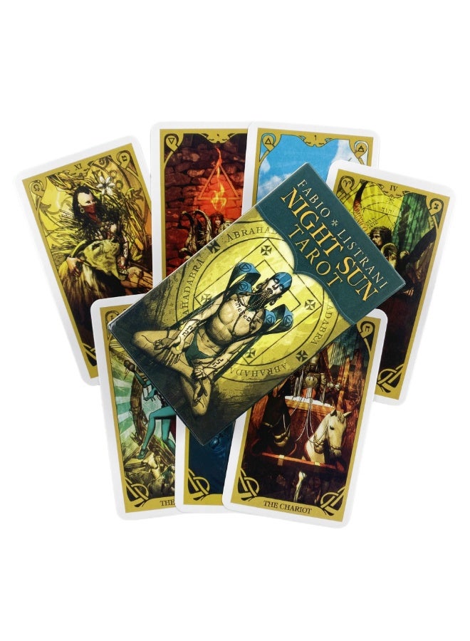 NIBEMINENT Night Sun Tarot Deck - 78 Cards - Book of Occultism - English Version - Visual Presentation - Prophecy Edition - Paper Game Cards - Image 5