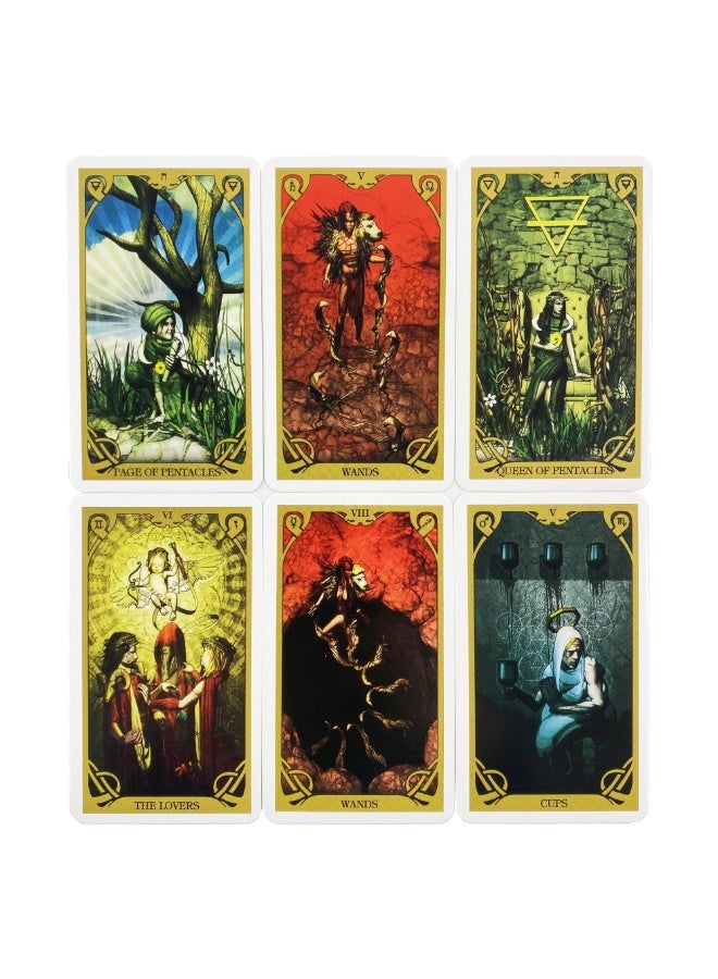 NIBEMINENT Night Sun Tarot Deck - 78 Cards - Book of Occultism - English Version - Visual Presentation - Prophecy Edition - Paper Game Cards - Image 4