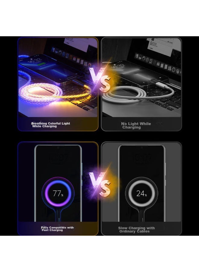 Zitai A Three-in Super Fast Charging Data Cable, 66w Three-in Charging Cord, Compatible With Apple And Android, Type-c Phones, 1.2 Meters - Image 2