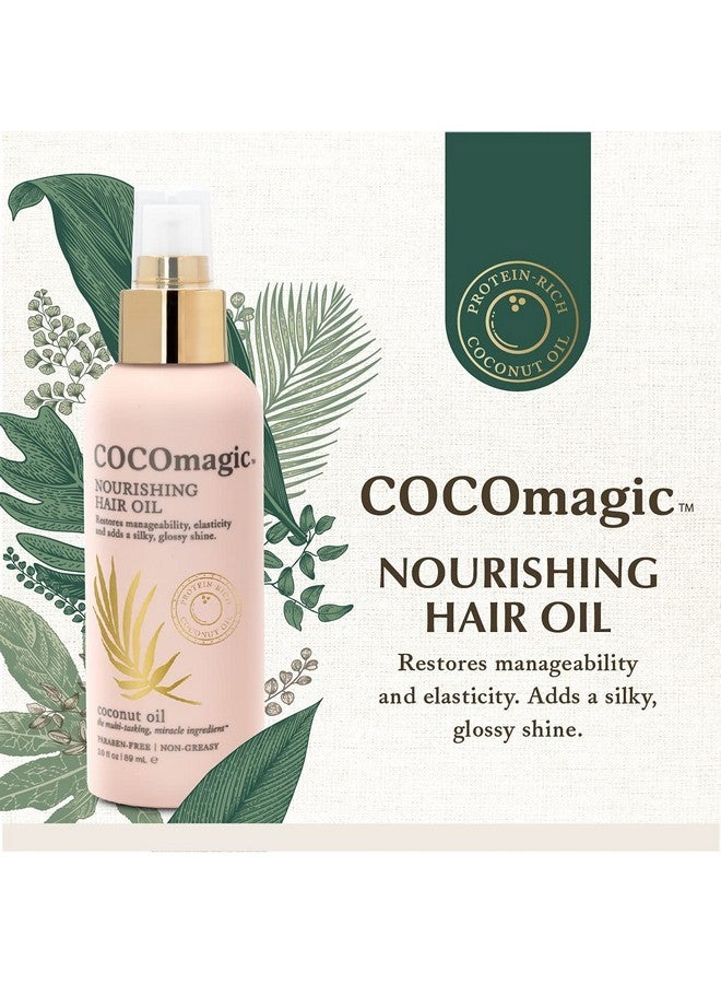 Cocomagic Nourishing Hair Oil | Promotes Healthy-Looking Hair | Restore Manageability, Add Silky, Glossy Shine | Paraben Free, Cruelty Free, Made in USA (3 oz) - Image 3